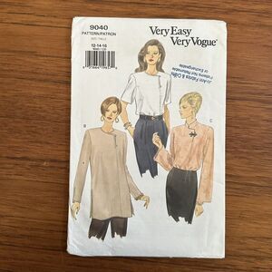 NEW Very Easy Vogue 9040 Top & Tunic Uncut Sewing Pattern Misses 12 14 16